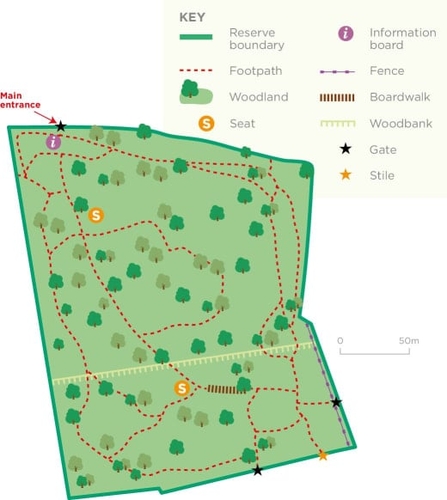 Map of Vincients Wood