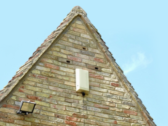 Swift bricks on side of a house