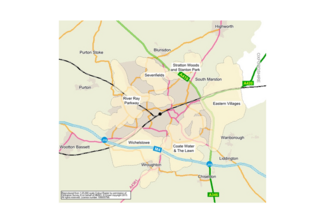 Map of Swindon infrastructure