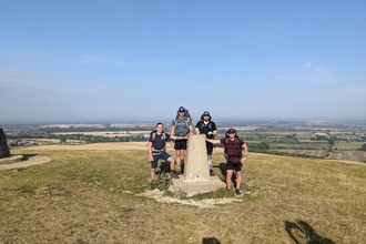 Jordan and his friends on the Ridgeway