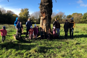 Children around a tree