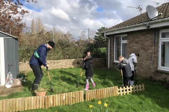 Working on a community garden