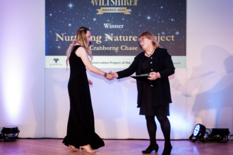 Anna collecting the Wiltshire Life award