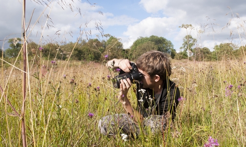 Photographer in the field 
