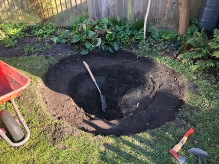 Digging a pond