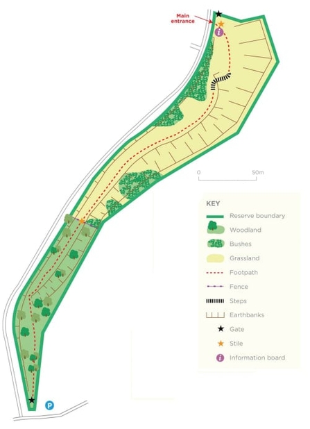 Map of Ham Hill