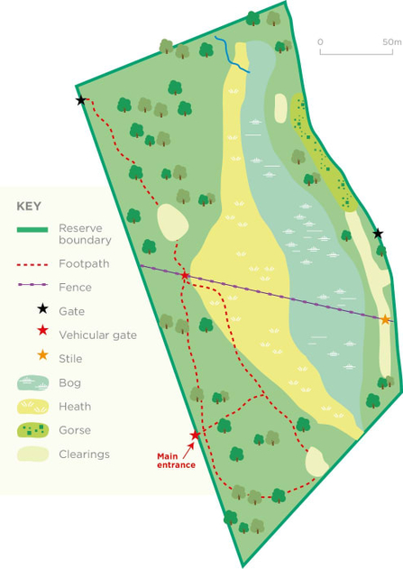Map of Landford Bog