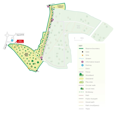 Map of Green Lane Woodland Complex