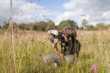 Photographer in the field 
