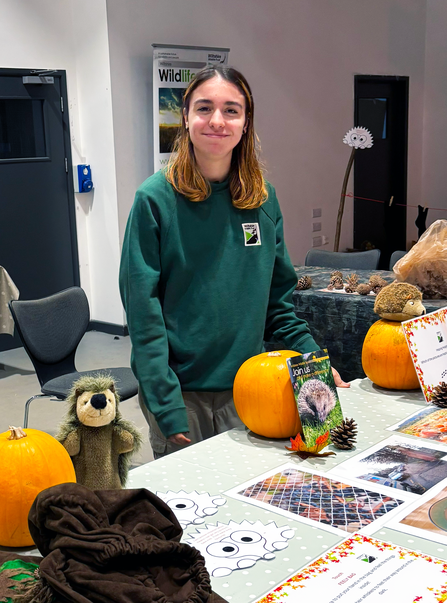Our Volunteer Xanthe helping with an education stand