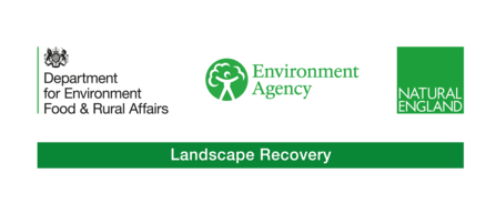 Landscape Recovery: Defra, Natural England and Environment Agency Logo