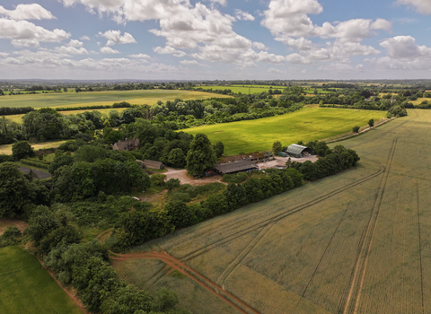 Aerial view of Great Chalfield